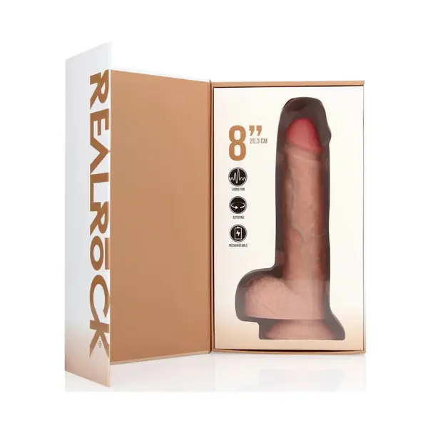 Вибратор RealRock Ротиращ, С тестиси