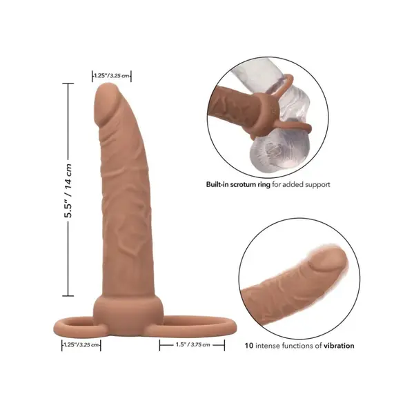 Вибратор Calexotics Performance Max, Двойно Проникване, 14см