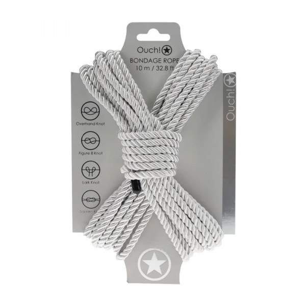 Въже за връзване OUCH!, Сребристо, 10 м