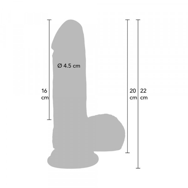 Дилдо INFERNO 20 см, Реалистично-5