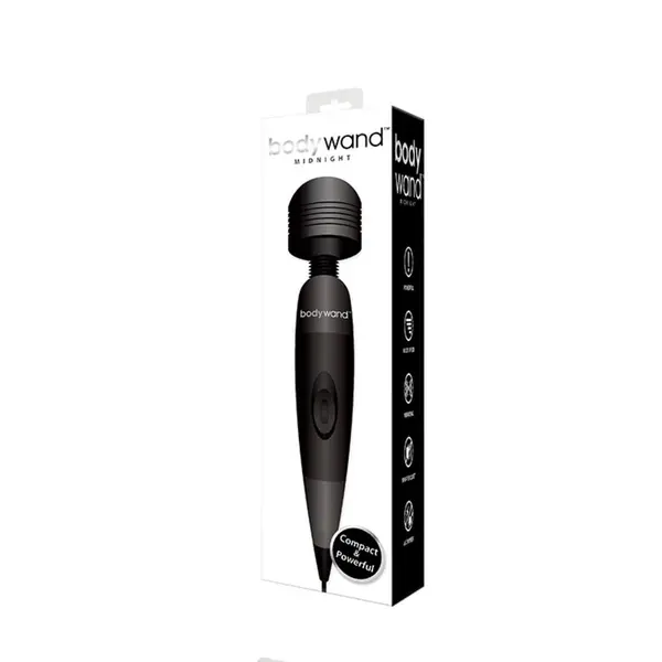 Масажор Bodywand, Midnight Plug-In 220V – Черен, 26 см
