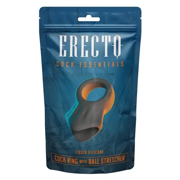 Пенис ринг с разтегач на тестиси, Erecto, 8 смПенис ринг с разтегач на тестиси, Erecto, 8 см