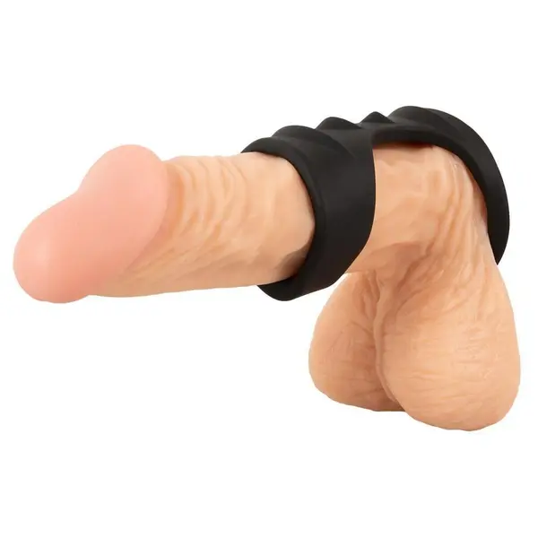 Маншон за пенис с пръстен за тестиси, Erecto, Cock Sleeve with Ball Ring, 8 см