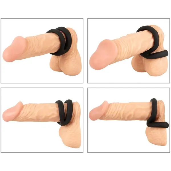 Двоен пенис ринг за пенис и тестиси, Erecto, Double Cock Ring, 2,6 – 3,1 см
