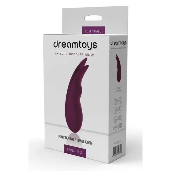 Вибриращ клиторен стимулатор с пърхащ ефект, Dreamtoys, Essentials Fluttering Stimulator, Лилав