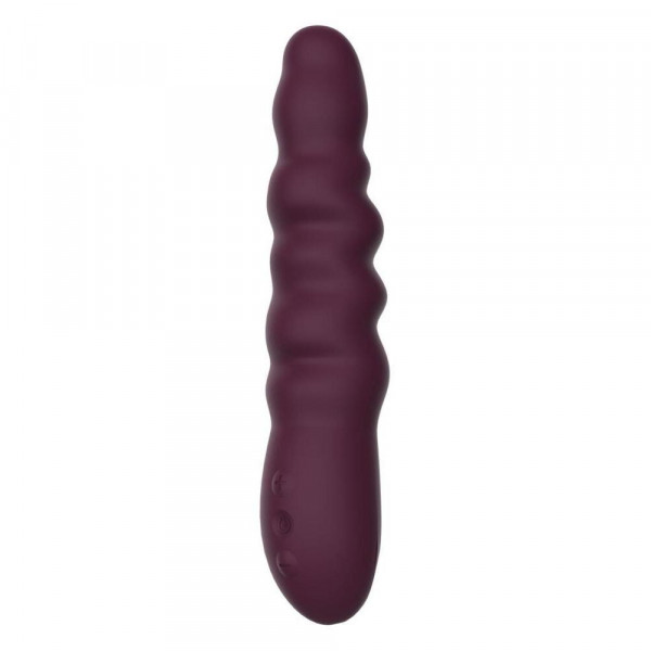 Вибратор с два мотора, Dreamtoys, Essentials Ribbed Power Vibe, Оребрен, 10 режима, Лилав