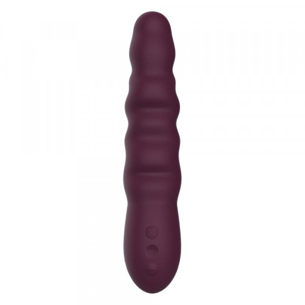 Вибратор с два мотора, Dreamtoys, Essentials Ribbed Power Vibe, Оребрен, 10 режима, Лилав
