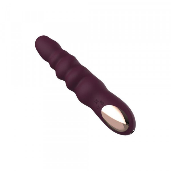 Вибратор с два мотора, Dreamtoys, Essentials Ribbed Power Vibe, Оребрен, 10 режима, Лилав