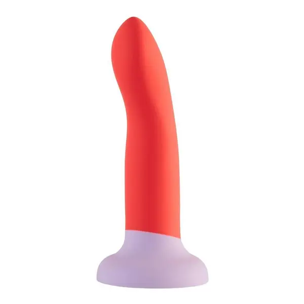 Силиконово дилдо Dreamtoys, Love Signal 2-Toned Love Stick Medium, Червено – 17 см