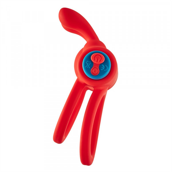 Вибриращ пенис ринг, Dreamtoys, Love Signal Thrill Ring, Червен