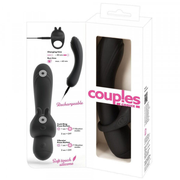 Вибратор за двойки 3-в-1, Couples Choice, Duo Vibrator, 20 см