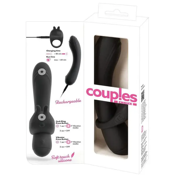 Вибратор за двойки 3-в-1, Couples Choice, Duo Vibrator, 20 см
