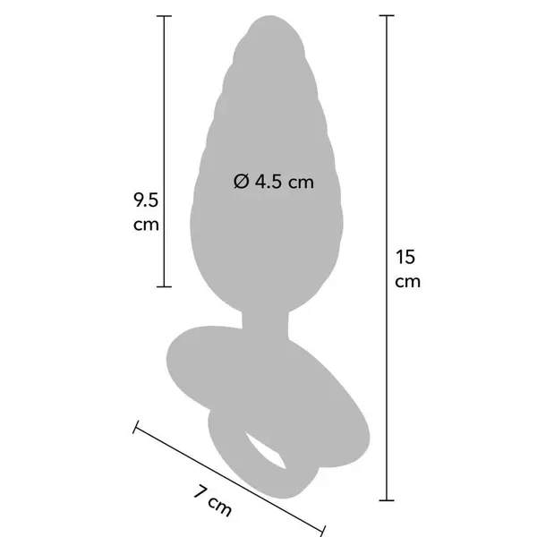 Вибриращ анален разширител Playhouse, Ribbed с дистанционно – Син