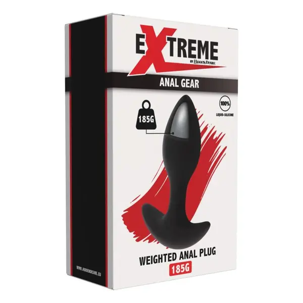 Тежък анален разширител Hidden Desire, Weighted Anal Plug 185g Extreme, Черен – 10,5 см
