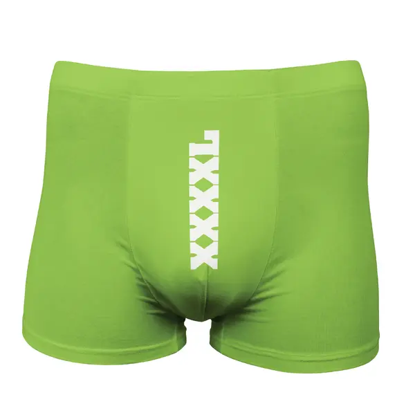 Мъжки боксери с надпис XXXXL, зелени