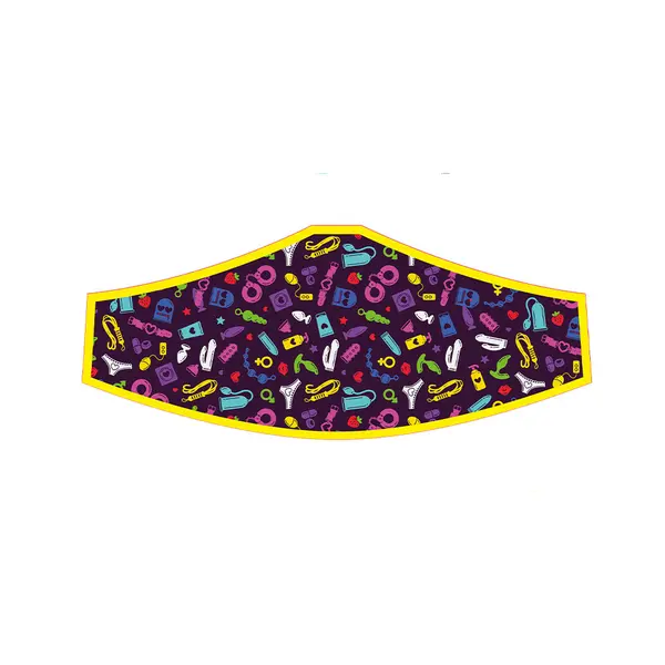 Маска за лице с щампа на секс играчки